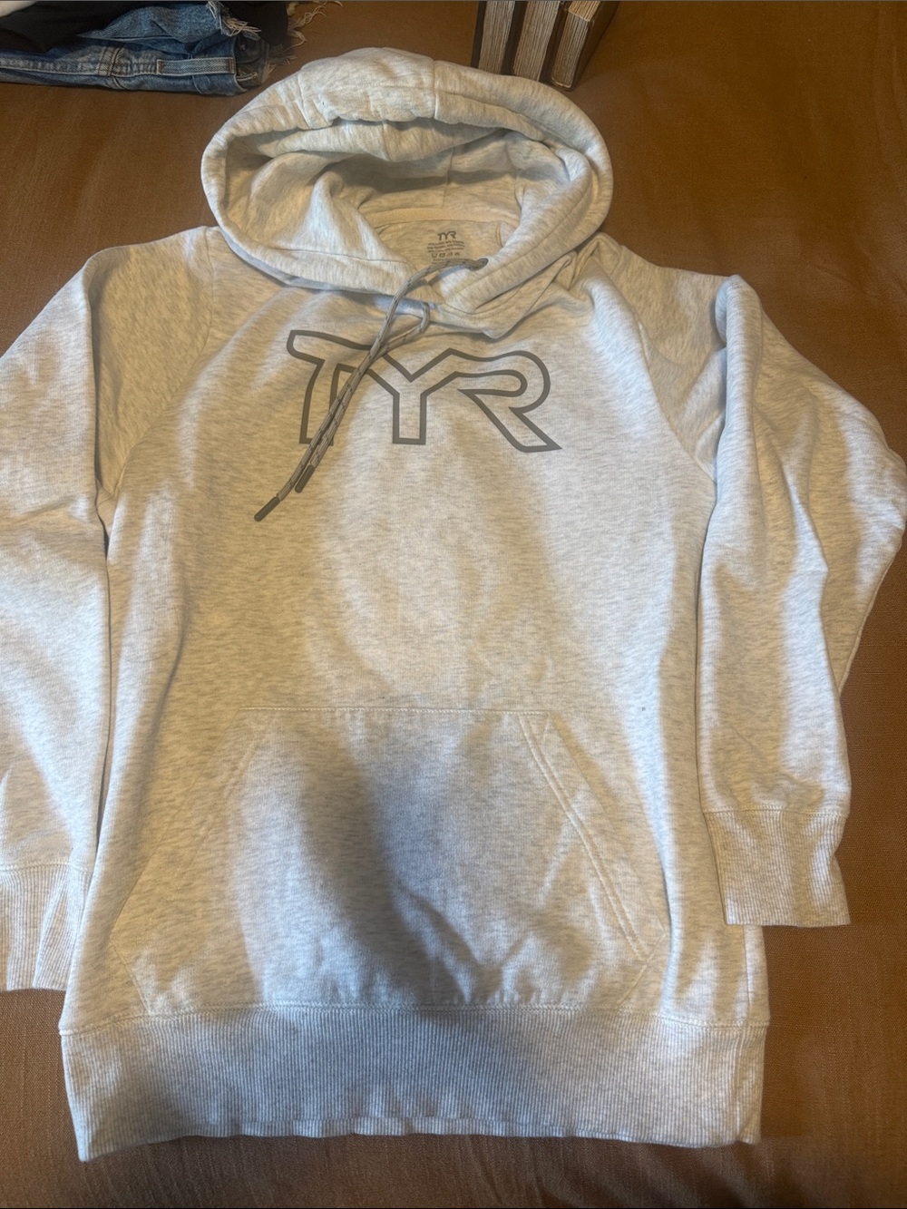TYR Light Gray Logo Hoodie